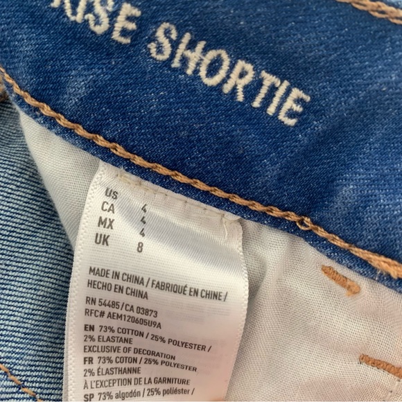 AMERICAN EAGLE hi-rise shortie, medium wash - Picture 5 of 7